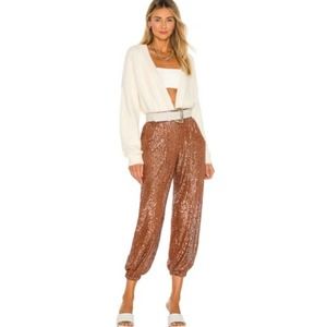 Revolve Sequin Jogger in Bronze